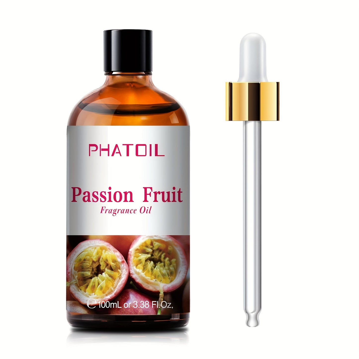 1 Bottle Of PhatOIL Passion Fruit Fragrance Oil - Essential Oil Singles - Rich, Fruity Scent for Scented Candles, Air Humidification, Diffusers, Oil Burner - 100ML/3.38Fl.Oz