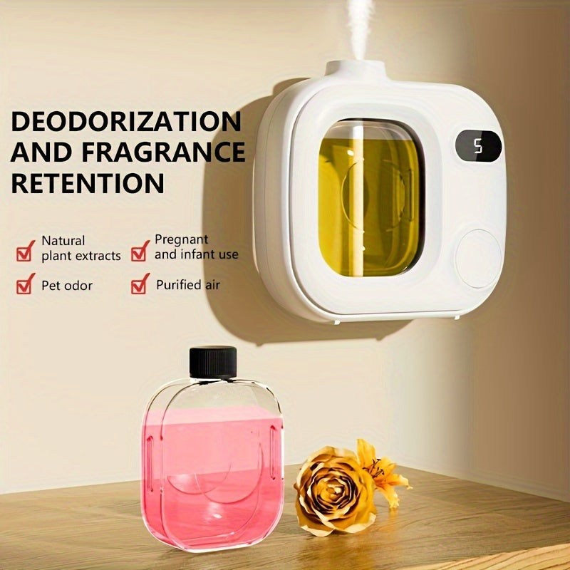 1pc Automatic Aroma Diffuser Machine - Freshens Air with Long-Lasting Deodorant, Perfect for Bedroom, Office, and Toilet Use, Essential Art Decoration for a Refreshing Atmosphere