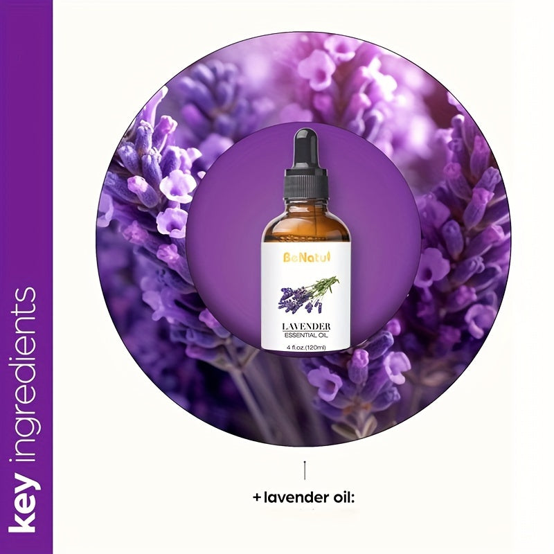 120 Ml/4 Fl. Oz Lavender Essential Oil Bottle - Relaxation And Calming Solution For Diffusers, Humidifiers