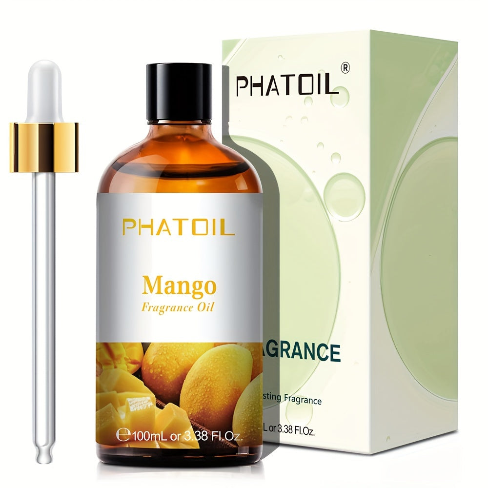 1pcs PHATOIL 3.38oz/3.38fl.Oz Mango Fruit Fragrance Oils for Diffusers, Humidifiers, Soap Making